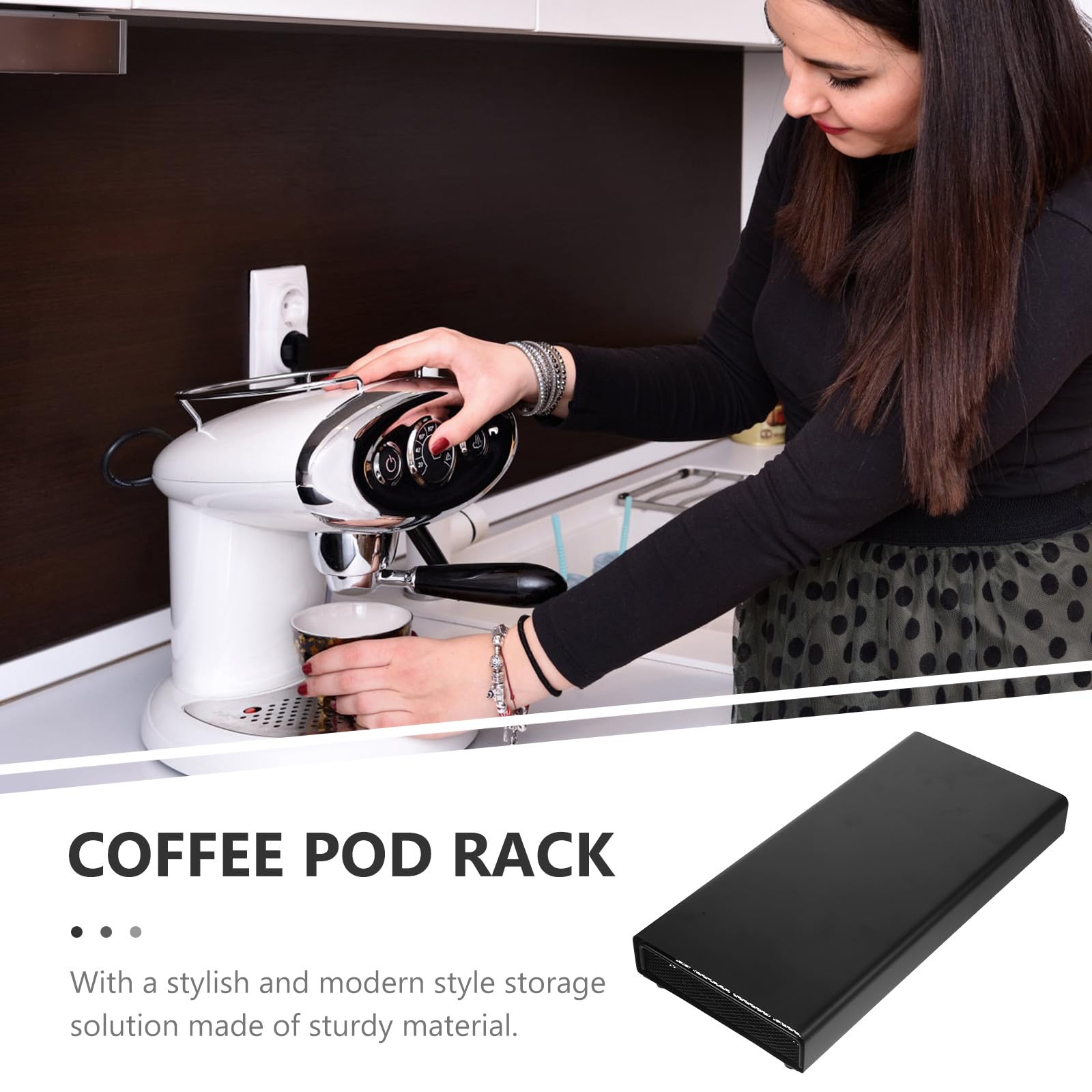 ULTECHNOVO Portacialde Nero Organizer Capsule Compatibile con Diverse Marche e Facile da per Cucina e