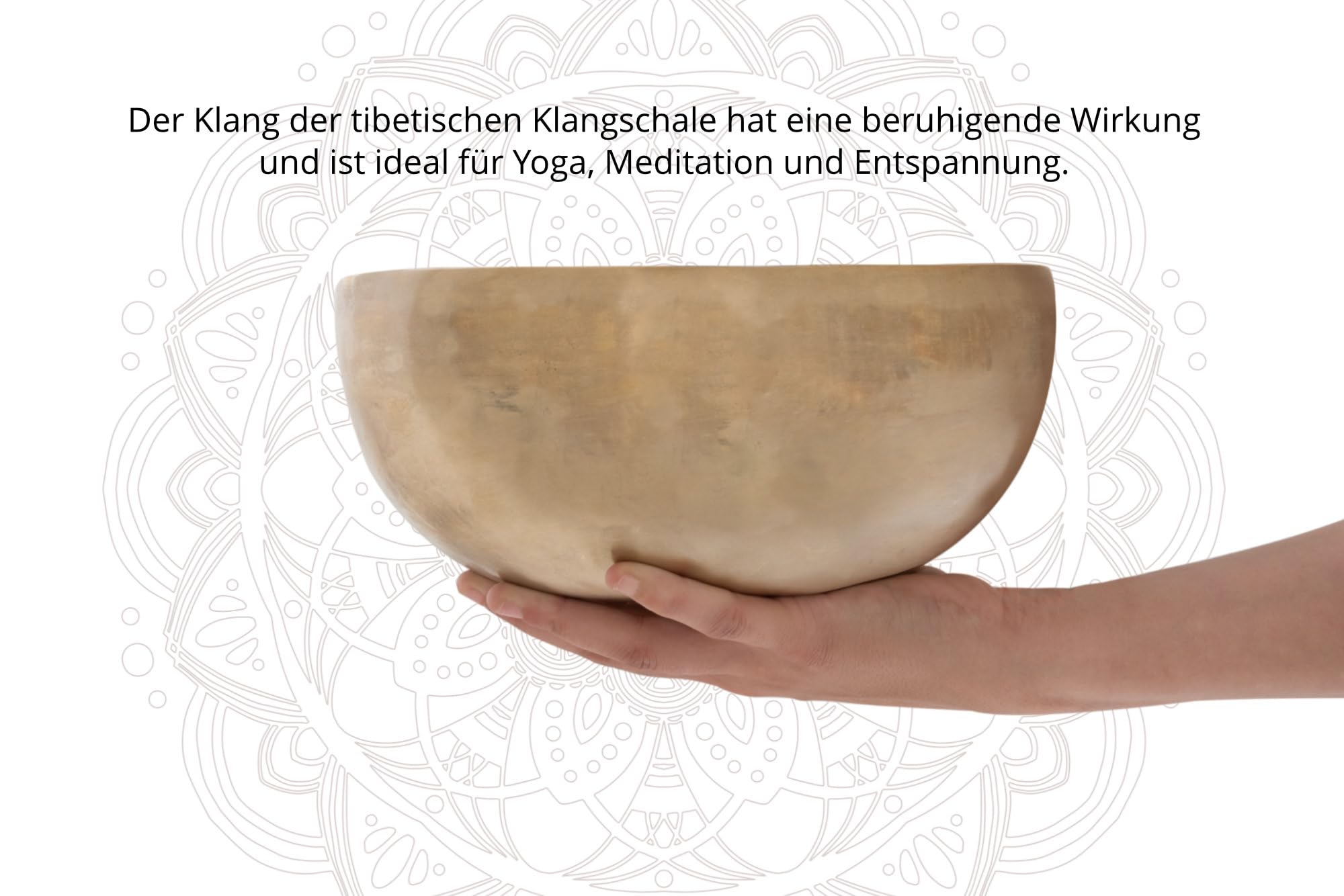 XDrum Campana Tibetana Terapeutica Tonalità F/ 1400 g, Diametro ca. 24 cm | Campana tibetana battuta a mano per Chakra del Cuore (Anahata), Accordata su Tonalità F, Lega composta da 7 metalli diversi