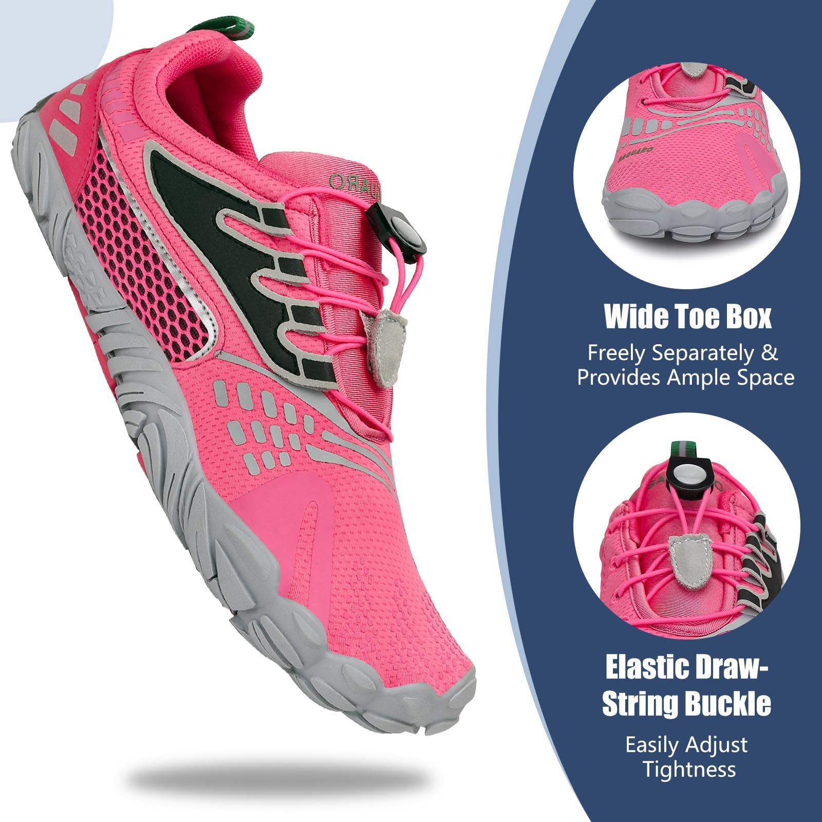 SAGUARO Womens Mens Barefoot Shoes Minimalist Trail Runner Wide Toe Box Zero Drop Outdoor Cross Training Shoe