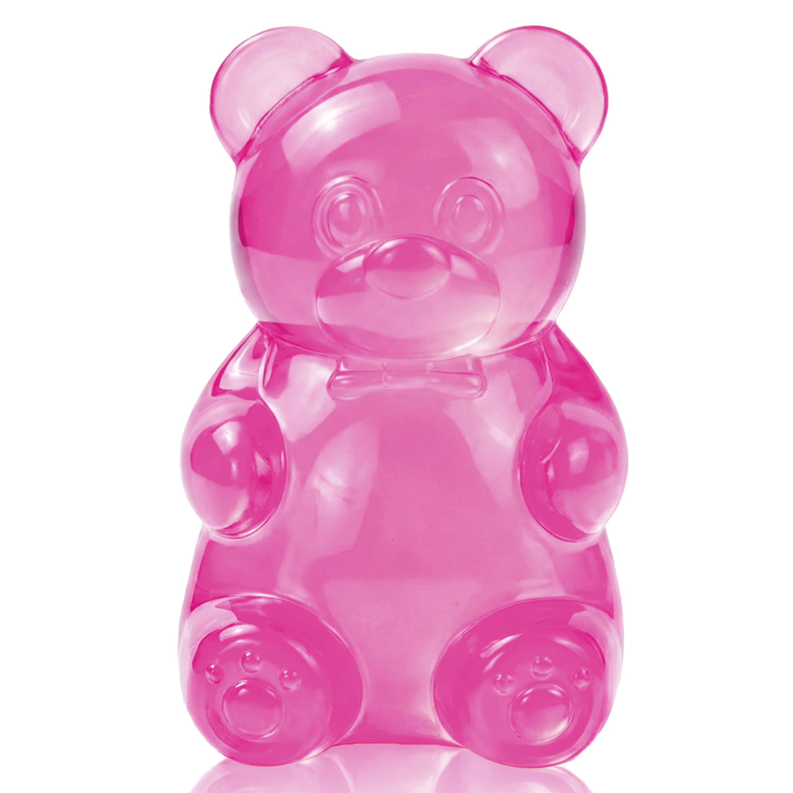 Squishy Pink Gummy Bear Squeeze Toys for Kids Adults, Stretchy Sugar Balls Stress Bear Sensory Toys for Boys Girls, Gel Filled Stress Balls Fidget Toys Anxiety Relief for Autism