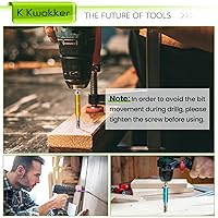 Vista 7 de Self Centering Drill Bit Set 1/4" Hex Shank VIX Bit, 5/64" to 1/4" Custom Colorful Hinge Drill Bit Set for Metal Wood Cabinet Door Window Aluminum