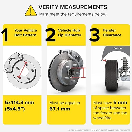 Miniatura 3 de StanceMagic - Espaciadores de rueda centrales de 0.197 in 5x114.3 (diámetro de 2.642 in) compatibles con Hyundai Genesis Tiburon Veloster, Kia