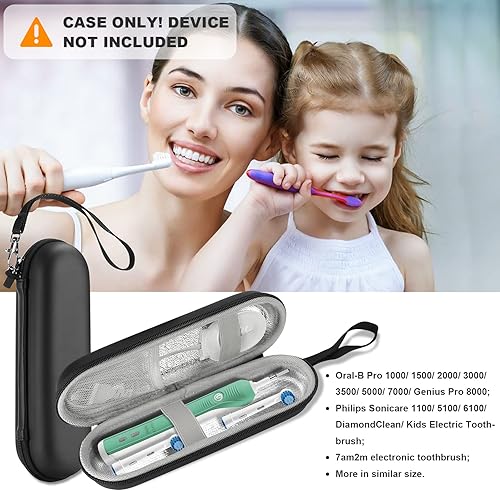 Miniatura 9 de ProCase Funda rígida de viaje para cepillo de dientes eléctrico compatible con Oral-B Pro 1000 8000, Philips Sonicare 1100 5100 6100, bolsa de
