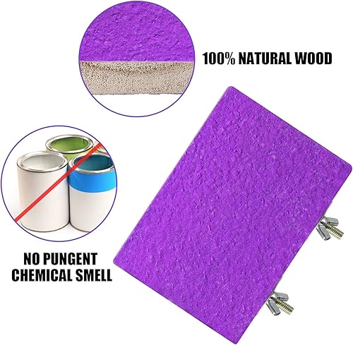 Reginary 12 Pcs Bird Perch Stand Toy Wood Parrot Stand Platform Colorful Paw Grinding Playground Rat Bird Cage Accessories for Pet Parrot Cockatiels Lovebirds, 6 Colors