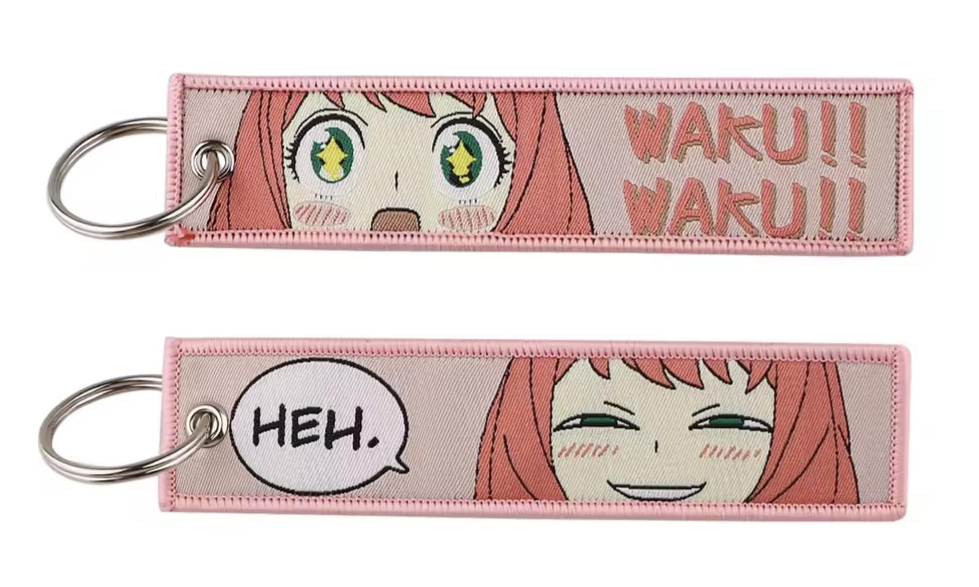 Spy X Family SPY×Family Anya Waku Waku Anime Manga Keychain Key Tag Chain Fob Ring