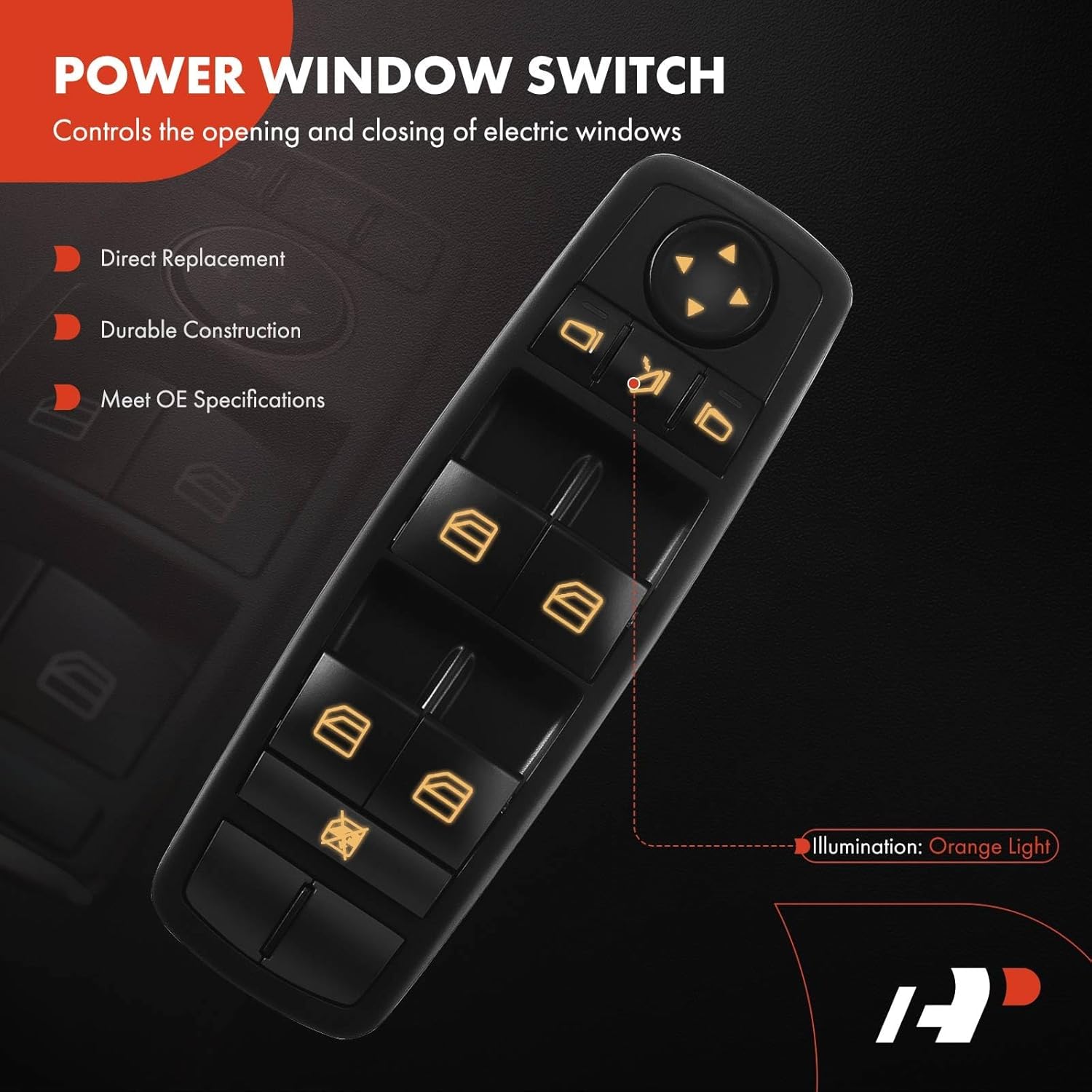 A-Premium Power Window Switch Replacement for Mercedes-Benz X164 W164 W251 GL320 GL350 GL450 GL550 ML320 ML350 ML450 ML550 R320 R350 Front Left