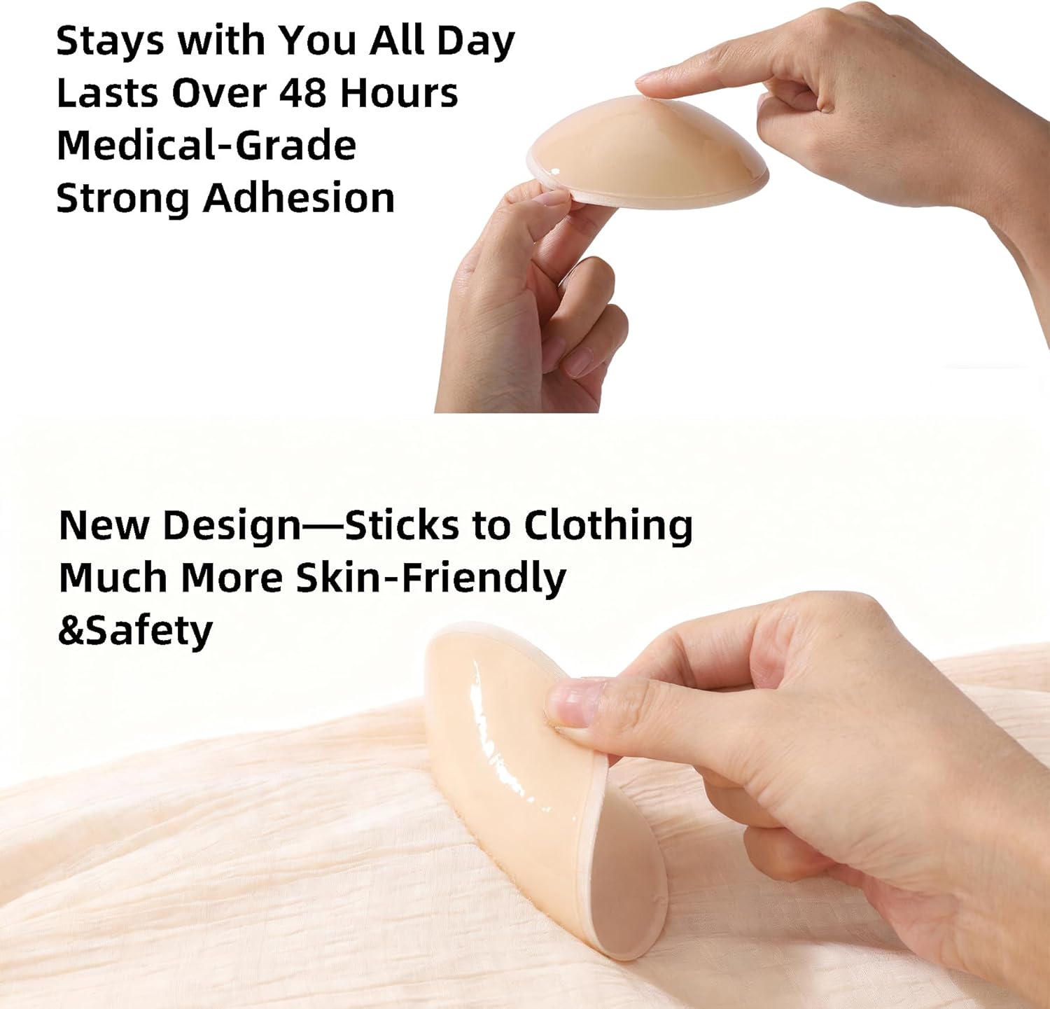 2 Pairs Nipple Covers for Women Stick-on Clothing Non-Slip Hypoallergenic Pasties Adhesive Breast Bra Pads Petals - Image 2