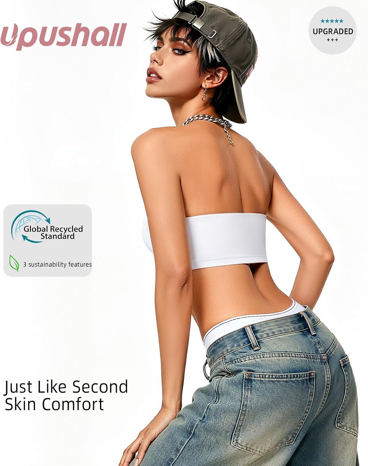 Strapless Bandeau Bras for Women Seamless Comfort Wireless Bralettes Non-Padded Tube Bra - Image 2