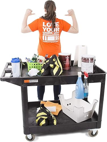 Miniatura 7 de Carro original Tubstr XL para exteriores con ruedas de alta resistencia  Carro de uso de dos estantes soporta hasta 500 libras Carritos para bañera