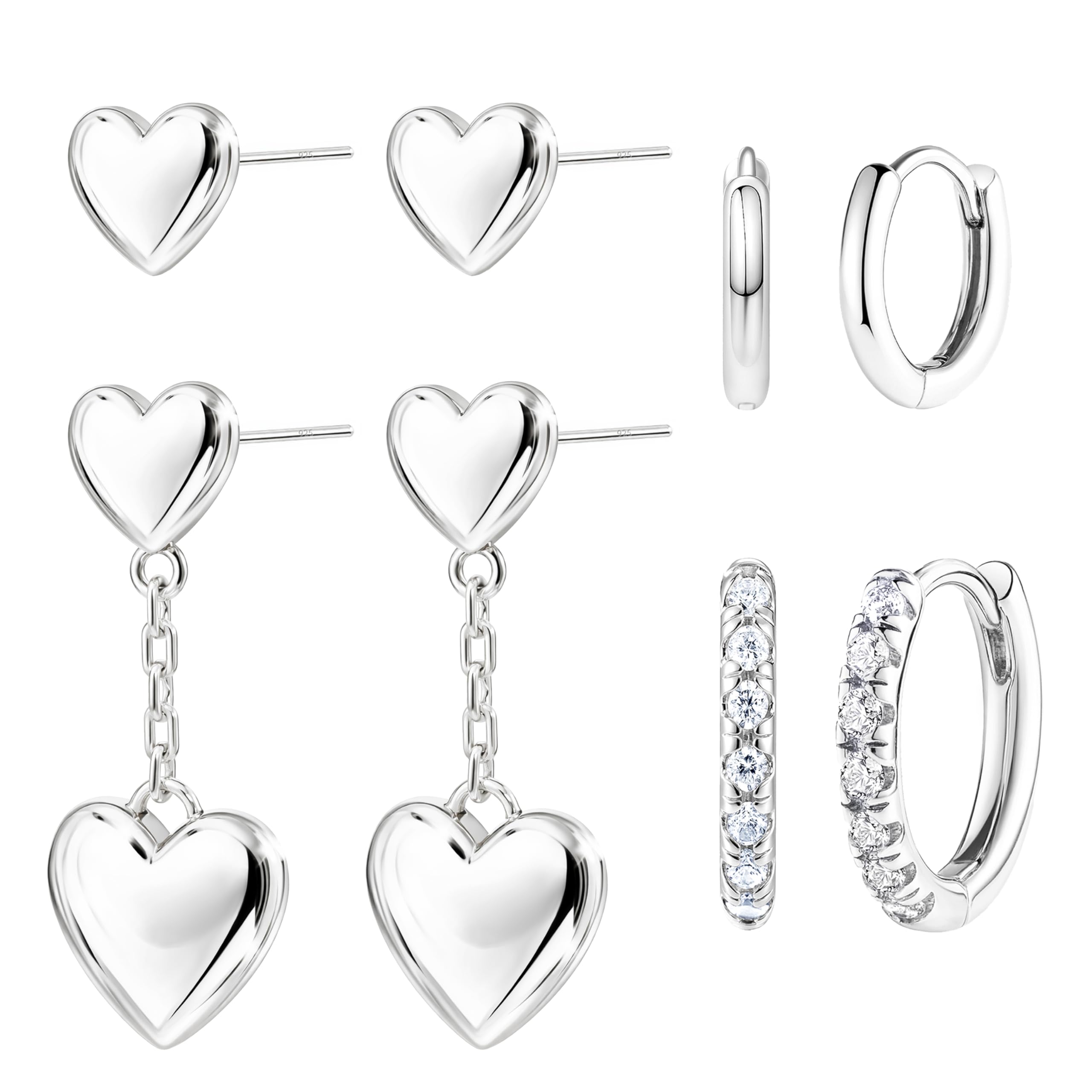 Small Gold Huggie Hoop Earrings Set for Women Men Hypoallergenic 14K Plated Stack Cartilage Earrings, Sterling Silver Multiple Piercing Lightweight Mini Thin Cute Dainty Trendy Jewelry Gifts for Women