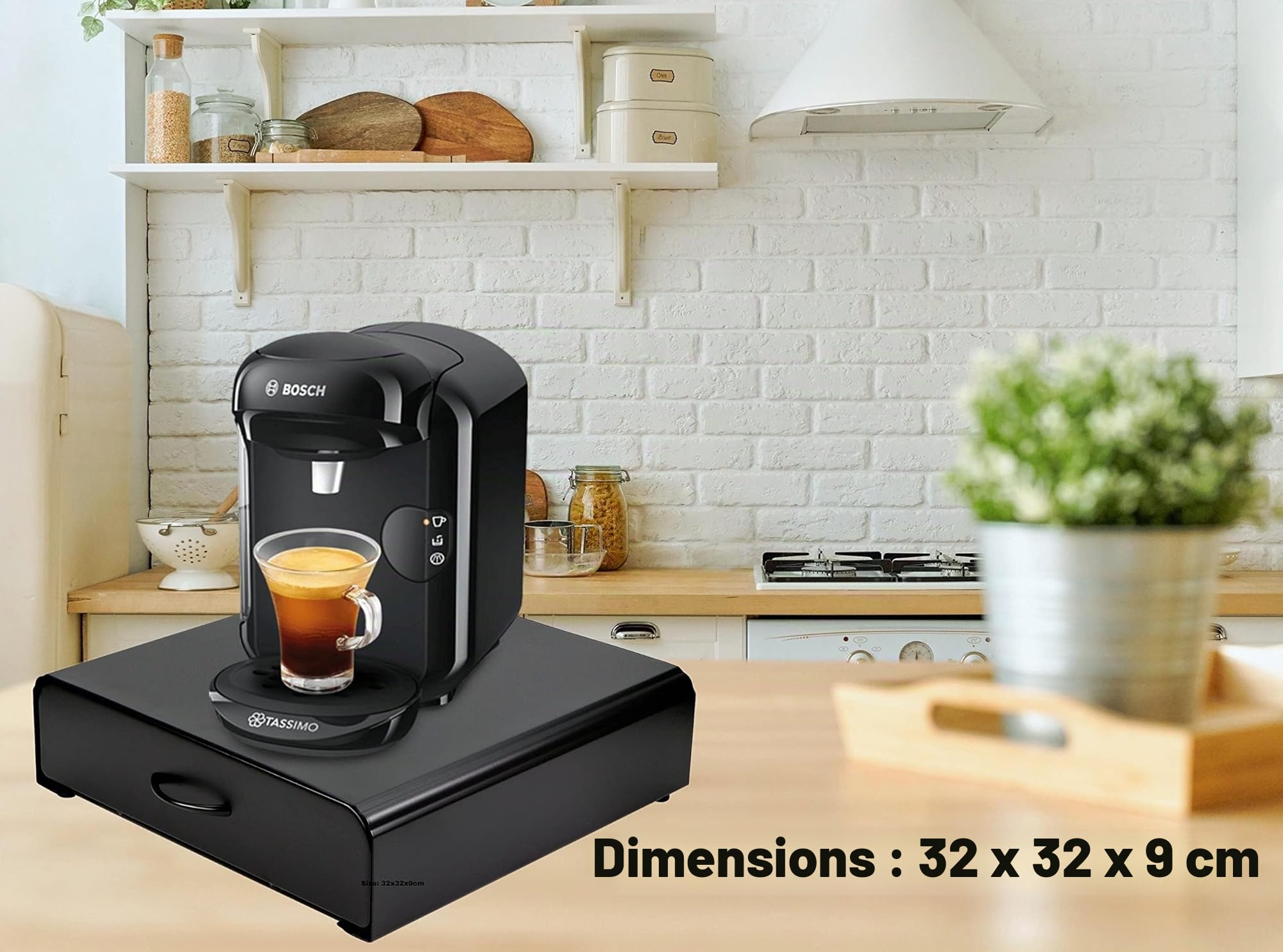 Exzact Tiroir à Capsules de Café, Organisateur de Dosettes de Café, Capacité Maximale de 64 Capsules