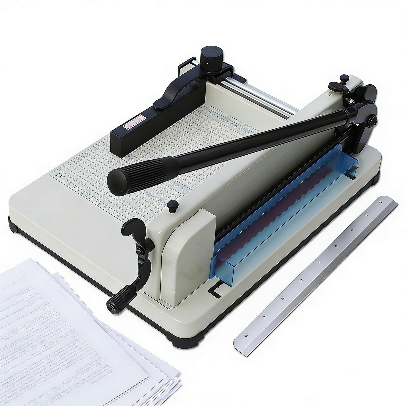 Taglierina a ghigliottina resistente, taglierina A4/A3 con lama in acciaio da 30,5 cm o 43,2 cm per tagliare carta impilata, foto, max 400 fogli