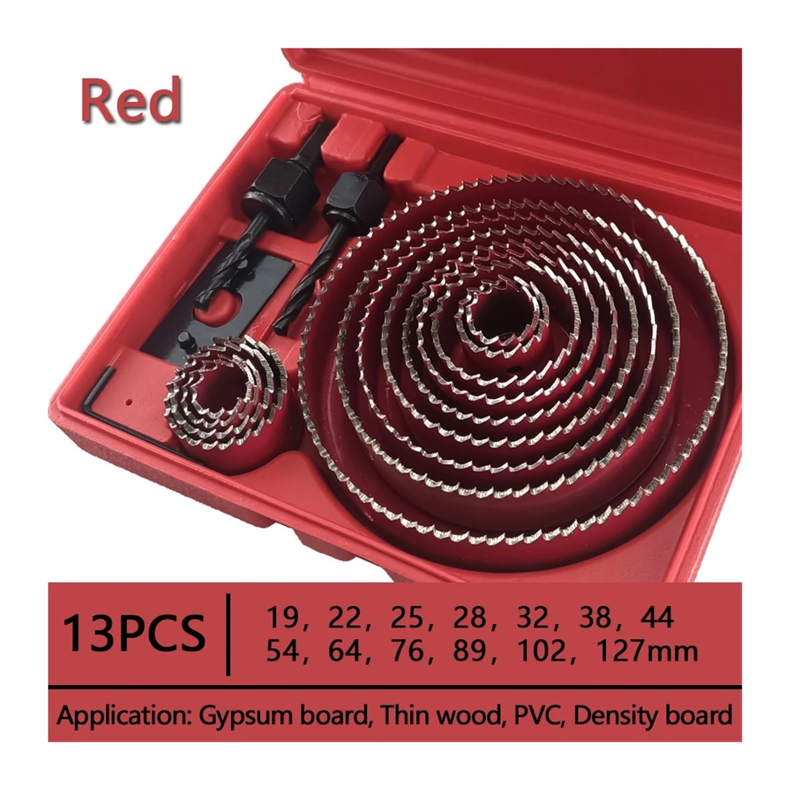 Kit per seghe a tazza, Set Di Seghe A Tazza Da 19-127 Mm, Punte Da Trapano A Corona For Legno, For Pannelli In Cartongesso, Legno, PVC, Plastica, Pannelli Ad Alta Densità, Utensili For La Lavorazione