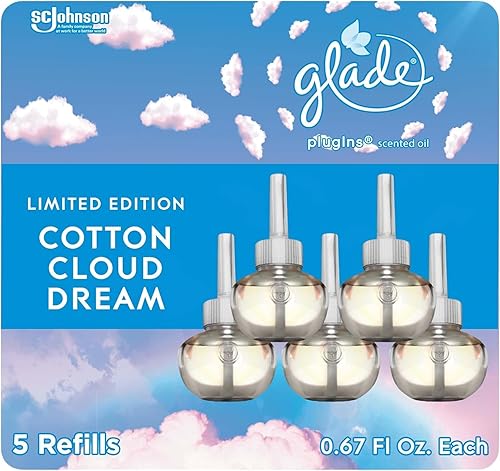 Miniatura 2 de Glade PlugIns - Recambios de ambientador, aceites esenciales y perfumados para el hogar y el baño, Cotton Cloud Dream, 1.34 onzas, 10 unidades