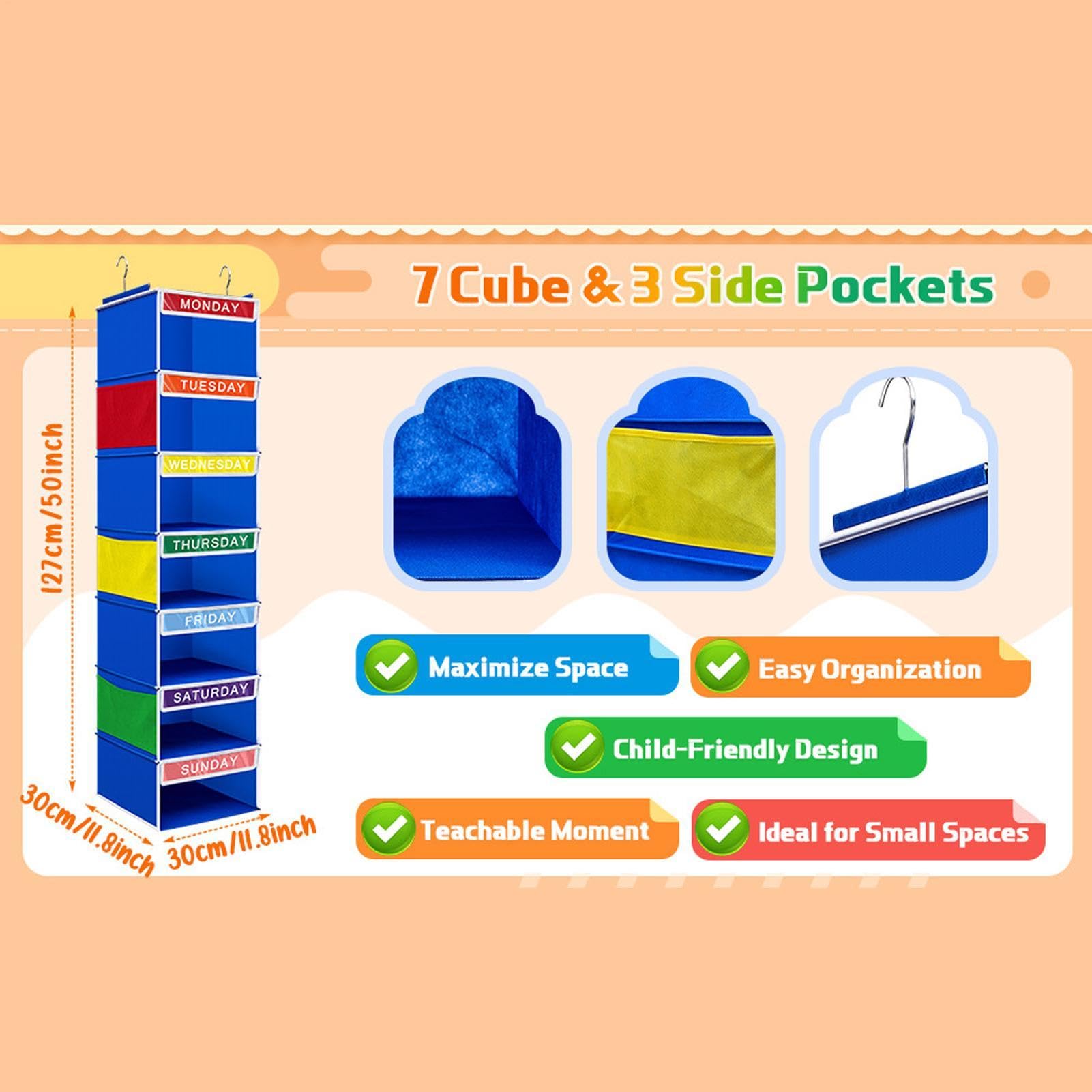 Organiseur de vêtements pour Cintre portable à étagères pliables pour la
