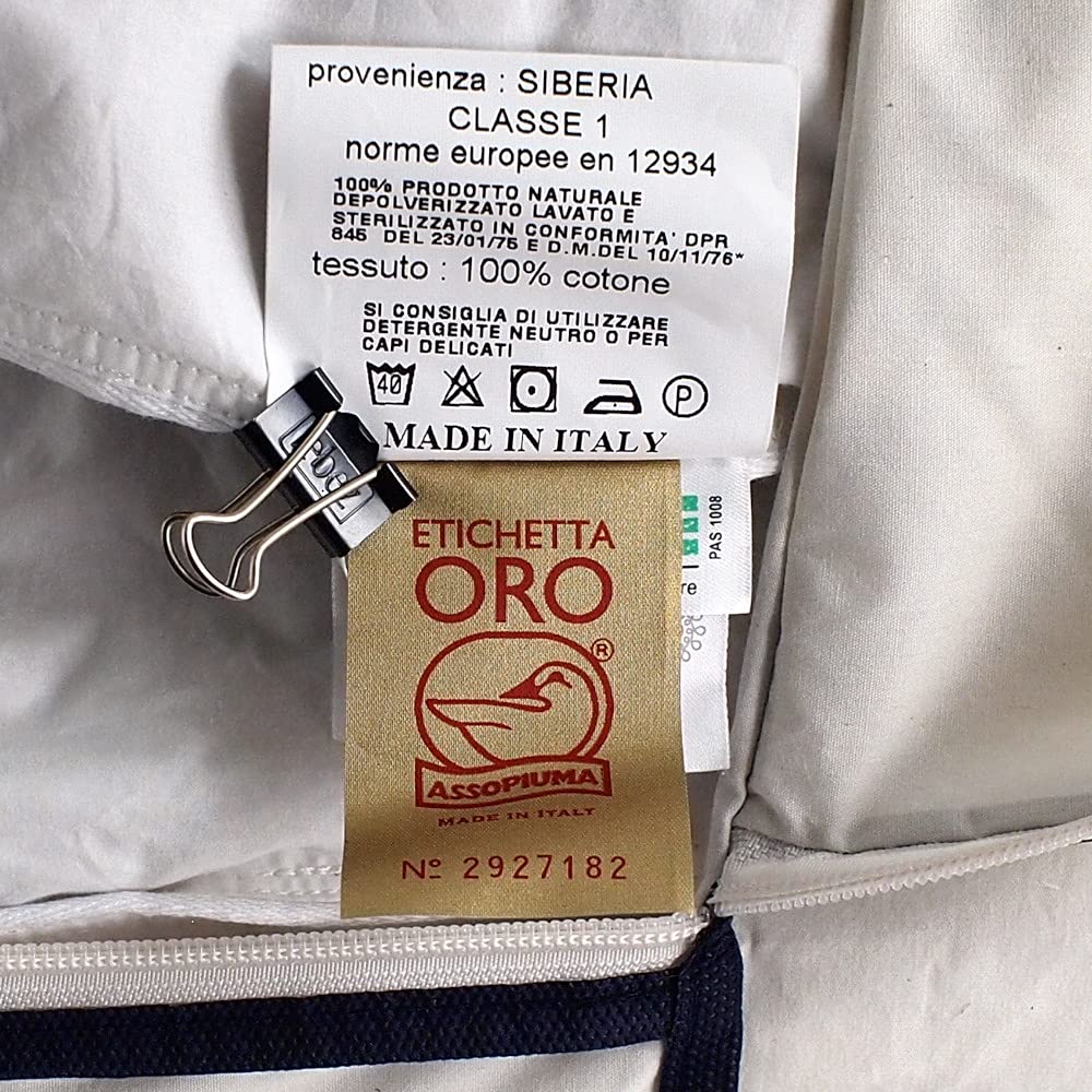 Molina 100% piumino d'oca vergine siberiano matrimoniale 4 punti calore ANTIALLERGICO TERMOREGOLANTE TRSPIRANTE articolo PERLA WARM 250x220 MAXI made in Italy
