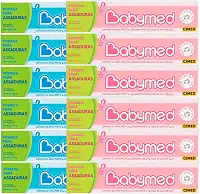 Genérico Kit 12 und Babymed 6 Azul e 6 Rosa - Creme Protetor para Pele Infantil - Previne Assaduras - Forma Camada Protetora - Pele Hidratada e Bem Nutrida - Vitamina A + D e Óxido de Zinco