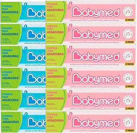 Genérico Kit 12 und Babymed 6 Azul e 6 Rosa - Creme Protetor para Pele Infantil - Previne Assaduras - Forma Camada Protetora - Pele Hidratada e Bem Nutrida - Vitamina A + D e Óxido de Zinco