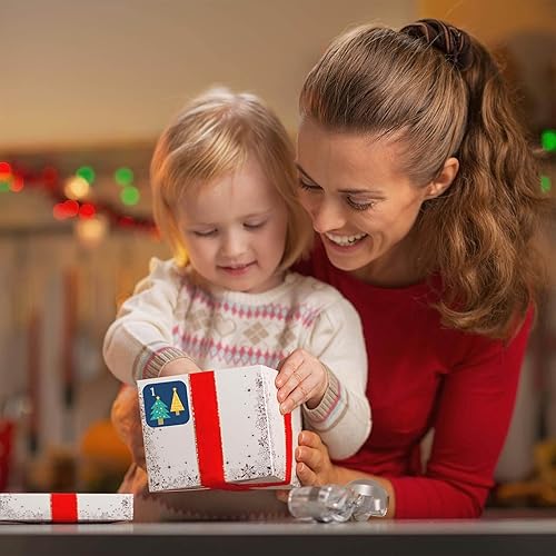 Miniatura 3 de 8 hojas de calcomanías de calendario de Adviento de Navidad con números de 1 a 24 lindas calcomanías de calendario de Navidad para manualidades,