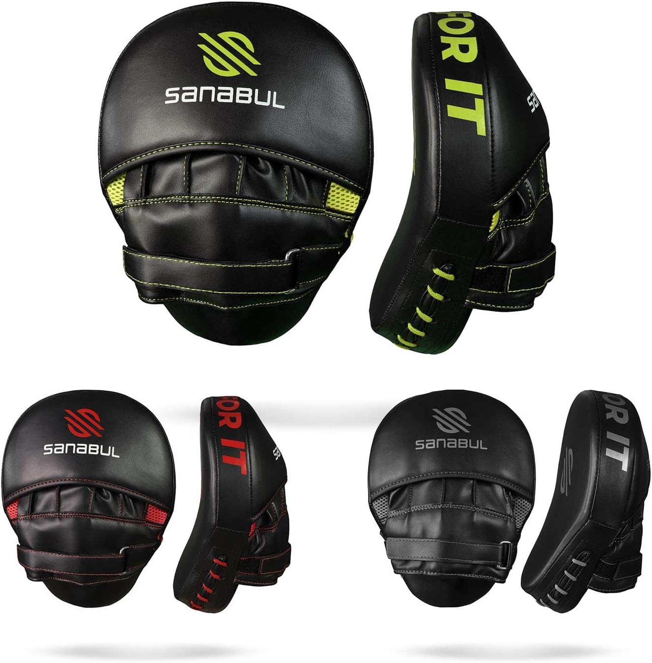 Sanabul Essential Curved Punching Mitts for Boxing