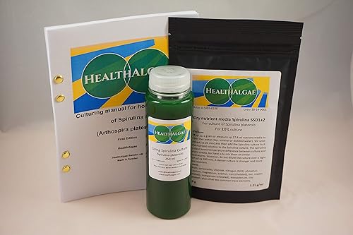 Live Spirulina platensis (8.5 fl oz) + 10 L Dry Spirulina Grow Medium SSD1+2 - Cultivo de algas + fertilizante (8.5 fl oz + 10 L)