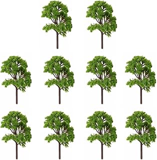 jweemax 10pcs Model Trees, Scenery Building Model Fake Trees for DIY Crafts