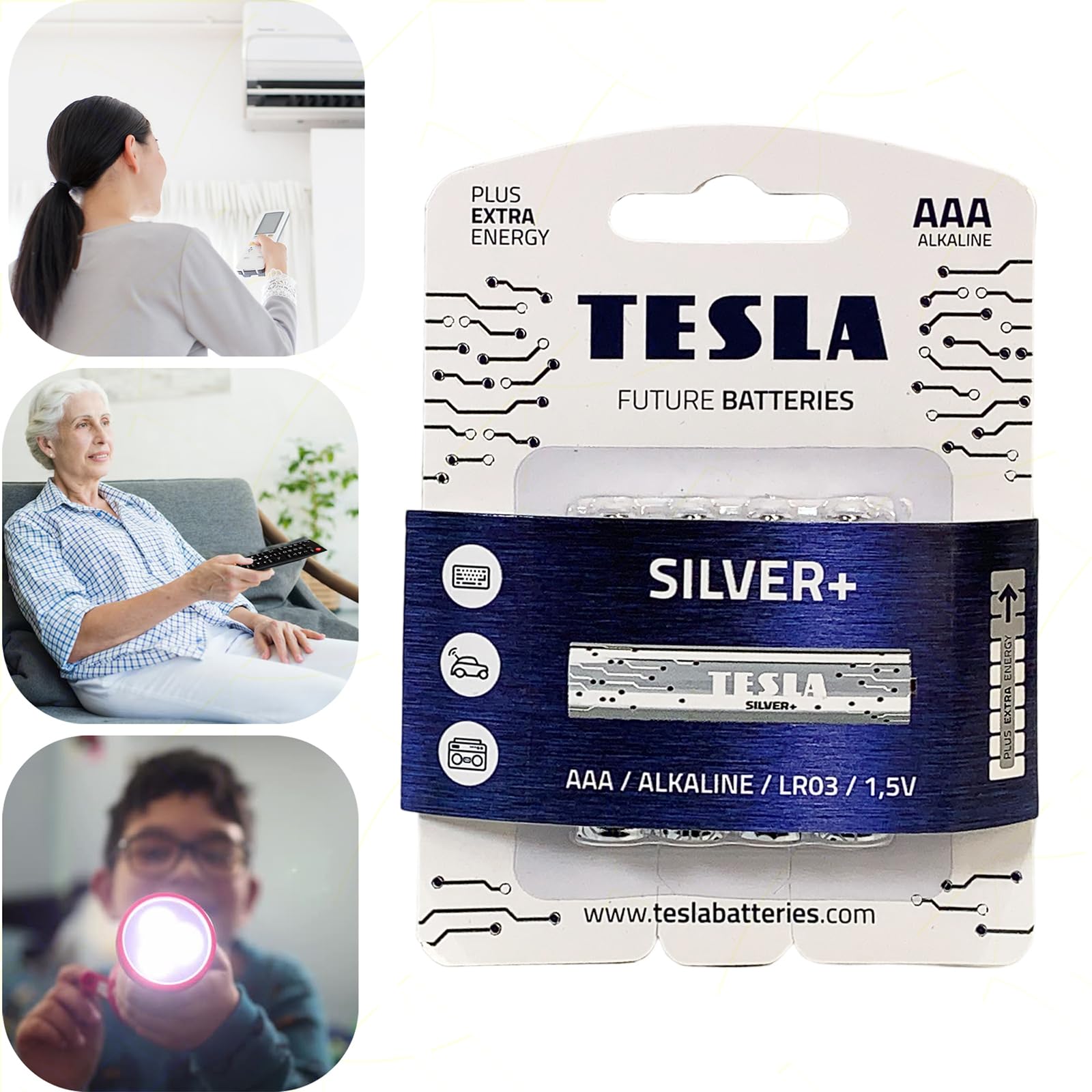 Sicignano – Lot de 12 piles Alcaline Ministilo AAA argentées pour appareils à haute énergie tels que télécommandes, montres, jouets et autres appareils électroniques portables