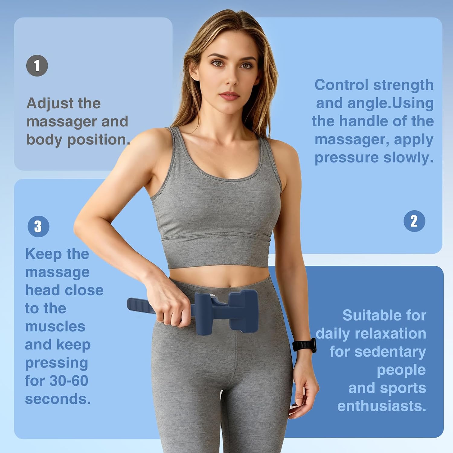 Psoas Release Tool - Psoas Muscle Release Tool Fully Adjustable for Iliacus, Waist Pain Sciatica, Back&Posture Relief, Hip Flexor Release Tool and Trigger Point Massage Tool
