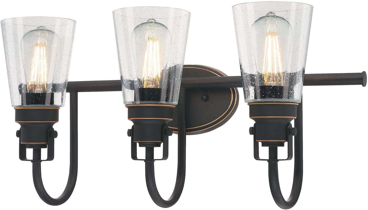 Exсluѕіvе Sресіаl Westinghouse Lighting 6574700 Ashton Three-Light Indoor Wall Fixture, Oil Rubbed Bronze Finish with Highlights and Clear Seeded Glass Lіmіtеd Stосk Westinghouse Lighting 6574700 Ashton Three-Light Indoor Wall Fixture, Oil Rubbed Bronze Finish with Highlights and Clear Seeded Glass