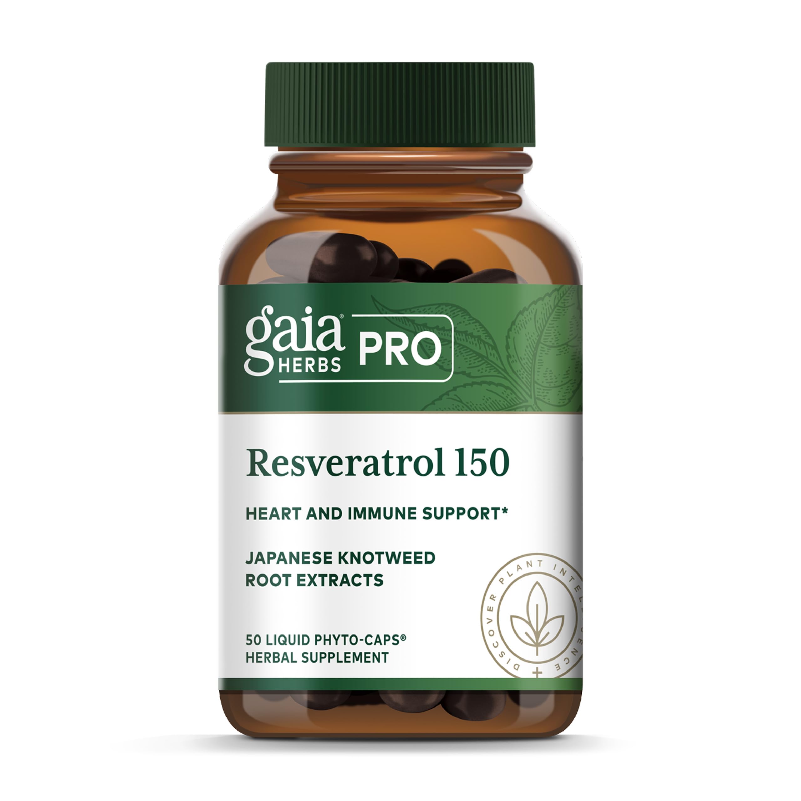 Gaia Herbs PRO Resveratrol 150, 50 Vegan Capsules, 25 Servings
