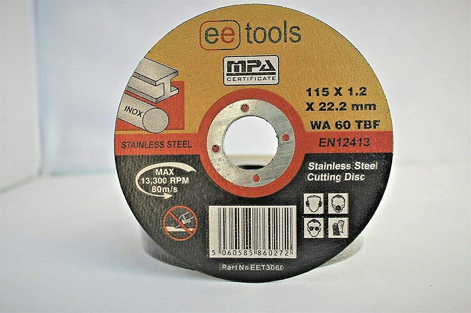 EETools 20 x Ultra thin 115 x 1mm for Angle Grinder- Stainless steel cuttings discs - metal cutting slitting discs