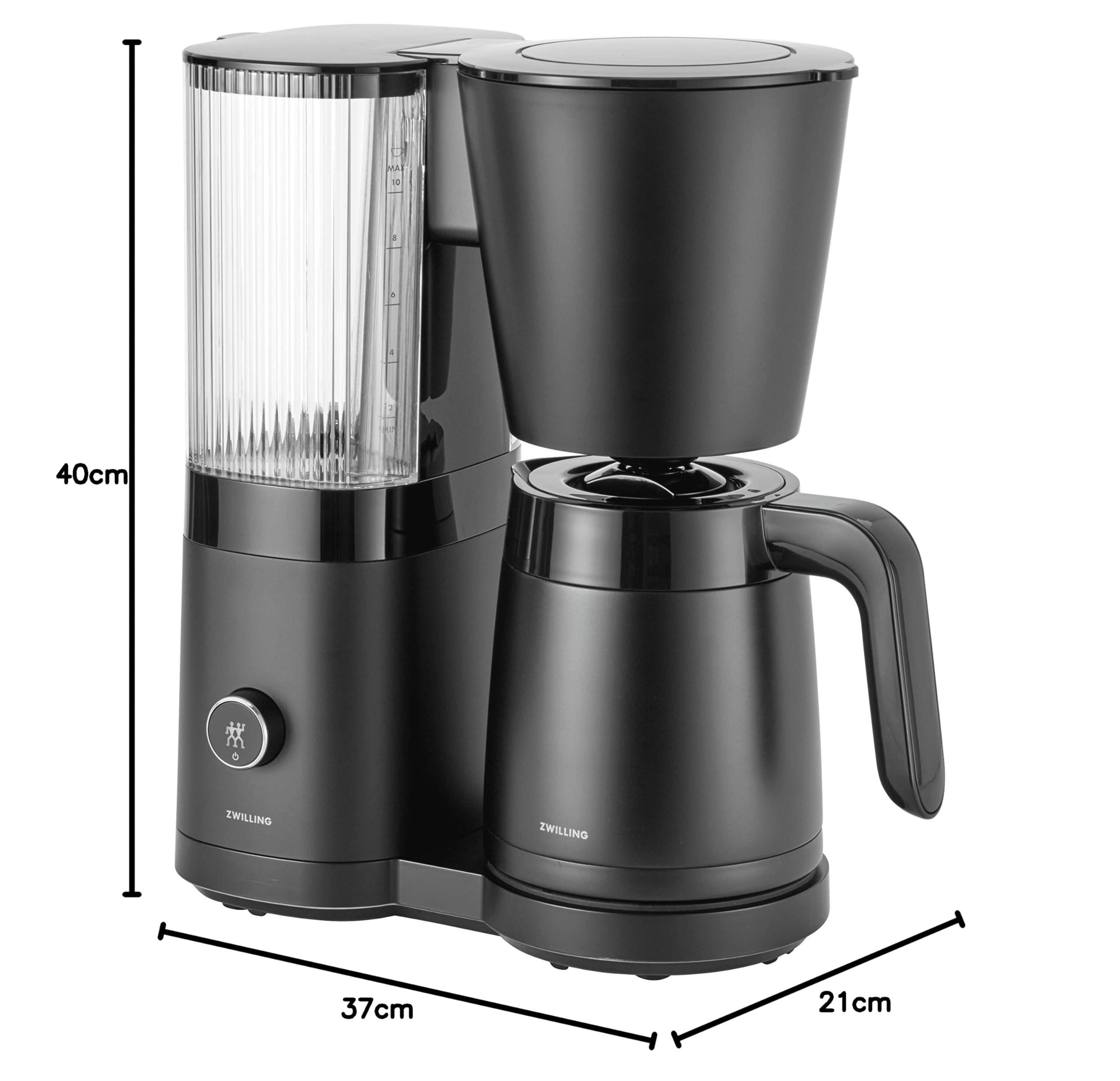 ZWILLING Cafetera de filtro, Acero inoxidable | Negro | EU