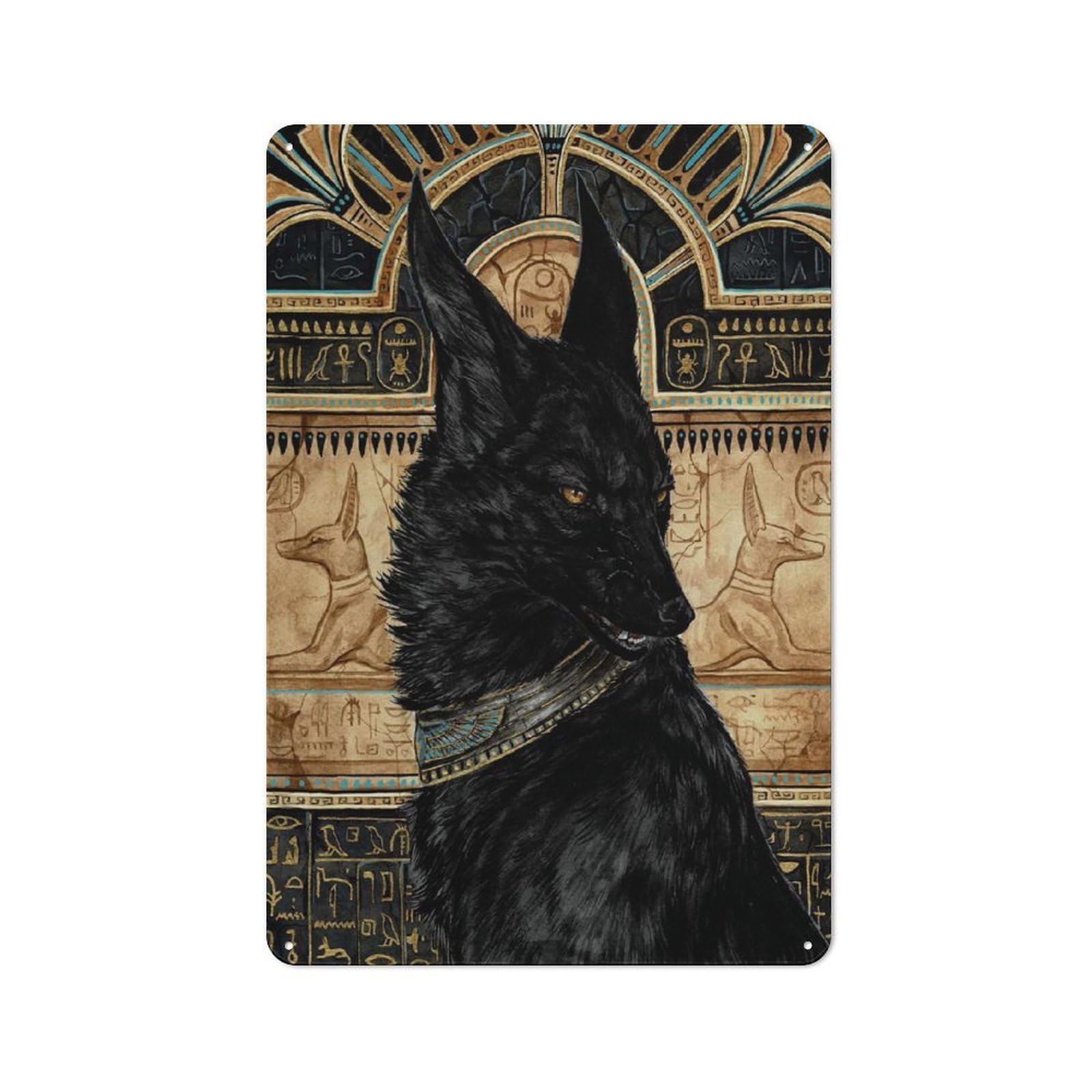 Anubis God of Death Retro Tin Sign 30x20cm for Home Bar Wall, for Everyday Room Decor with A Retro Look