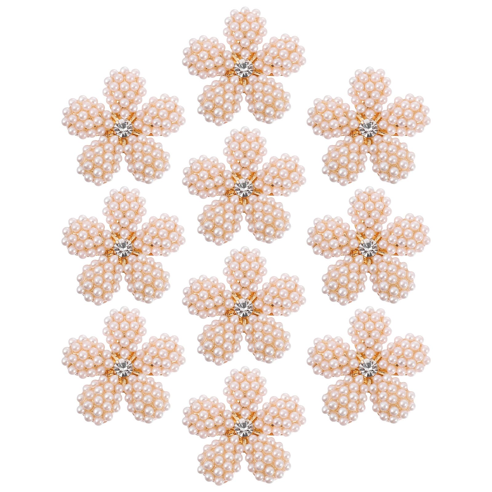 Breloques fleur strass à dos plat faciles à coller pour loisirs créatifs