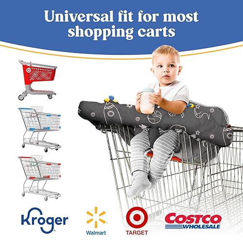 Miniatura 3 de PILLANI Funda para carrito de compras para bebé, funda para silla alta para asiento de restaurante - Funda para carrito de comestibles para bebé