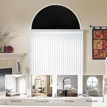 Amazon.com: Arch Small Window Shade Curtains Half Circle