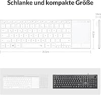 Rii Wireless Billentyűzet Touchpad-del, 2.4GHz + Bluetooth, Újratölthető - White 8