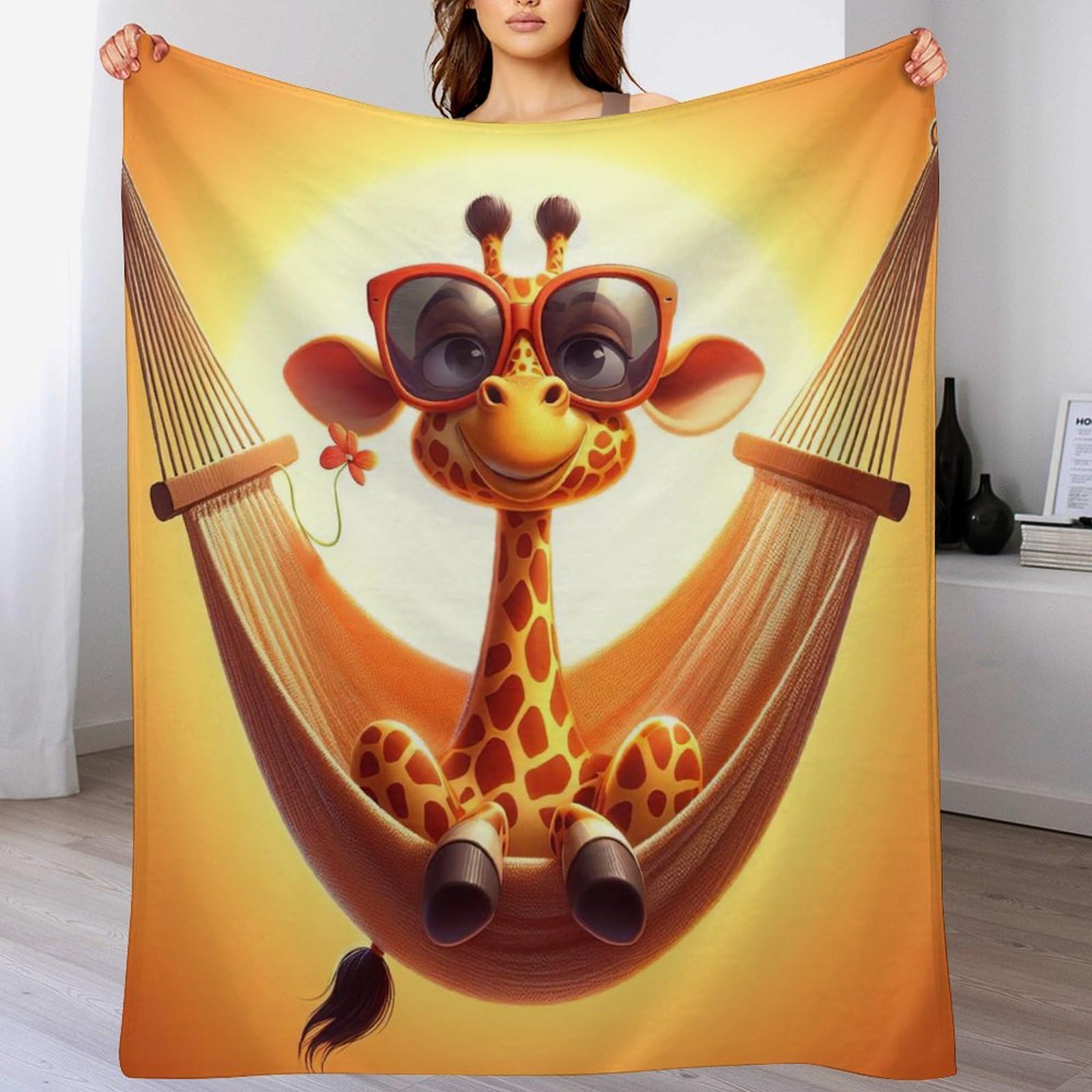 Couvertures salon girafe en flannel pour des soirées cocooning chaleureuses au lit