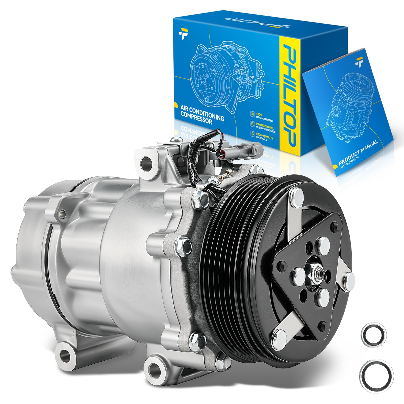 PHILTOP CS20027 NEW Air Conditioner AC Compressor with Clutch for Pontiac Vibe 2003-2008