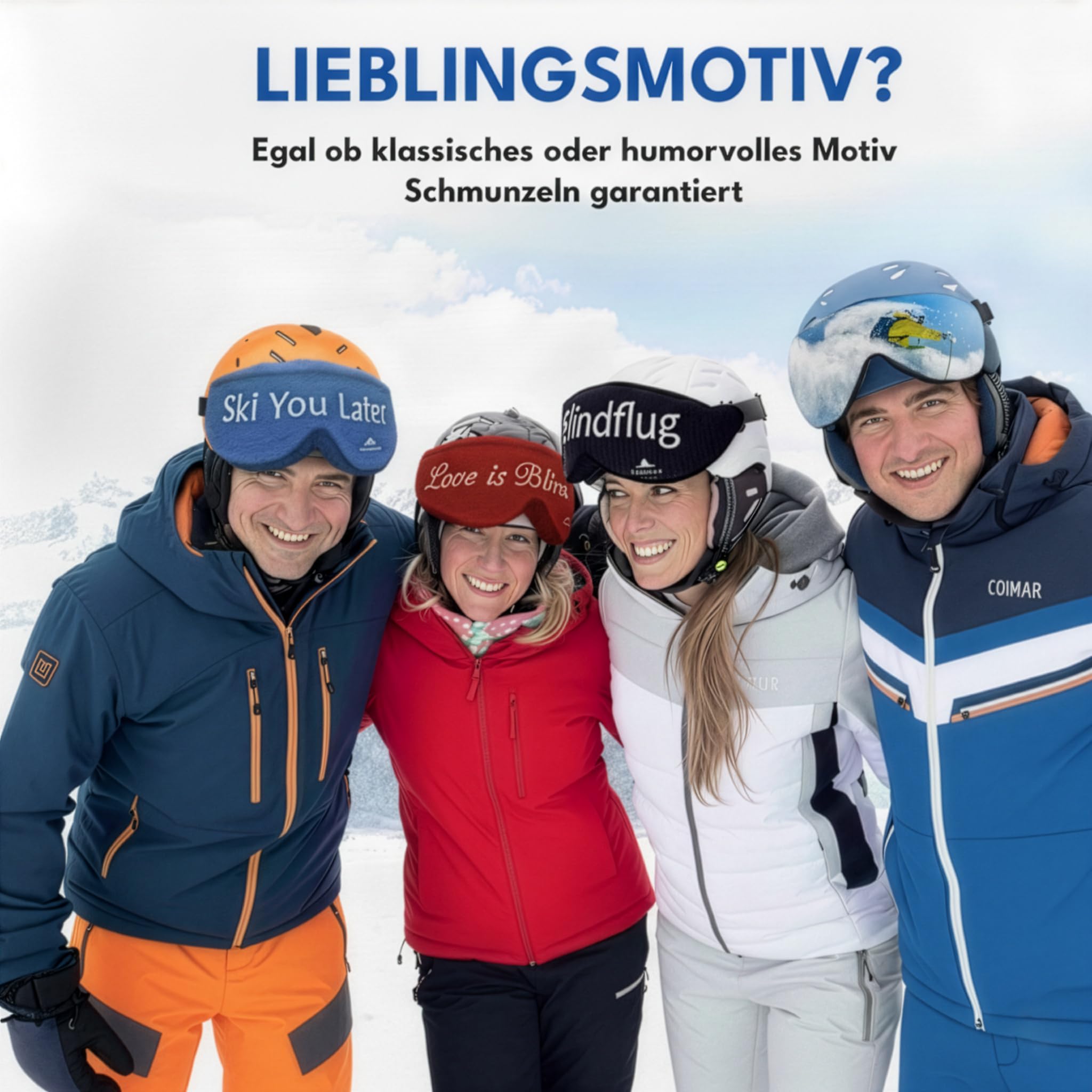 Protection de visière pour casque de ski Two Horizons avec chiffon microfibre - Style sourire