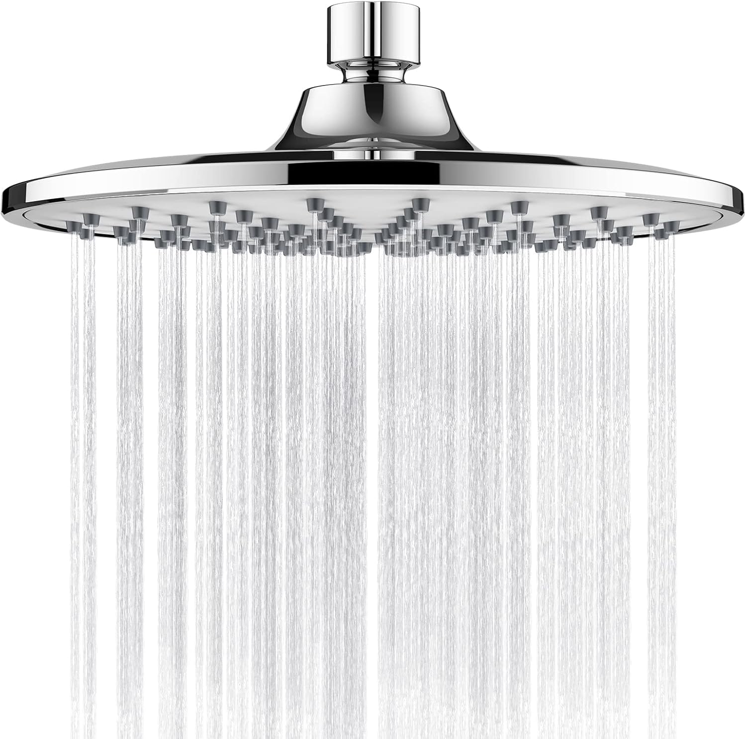 Soffione Doccia Rotondo 200mm Effetto Pioggia Acciaio Inox 304 Soffione Cromato