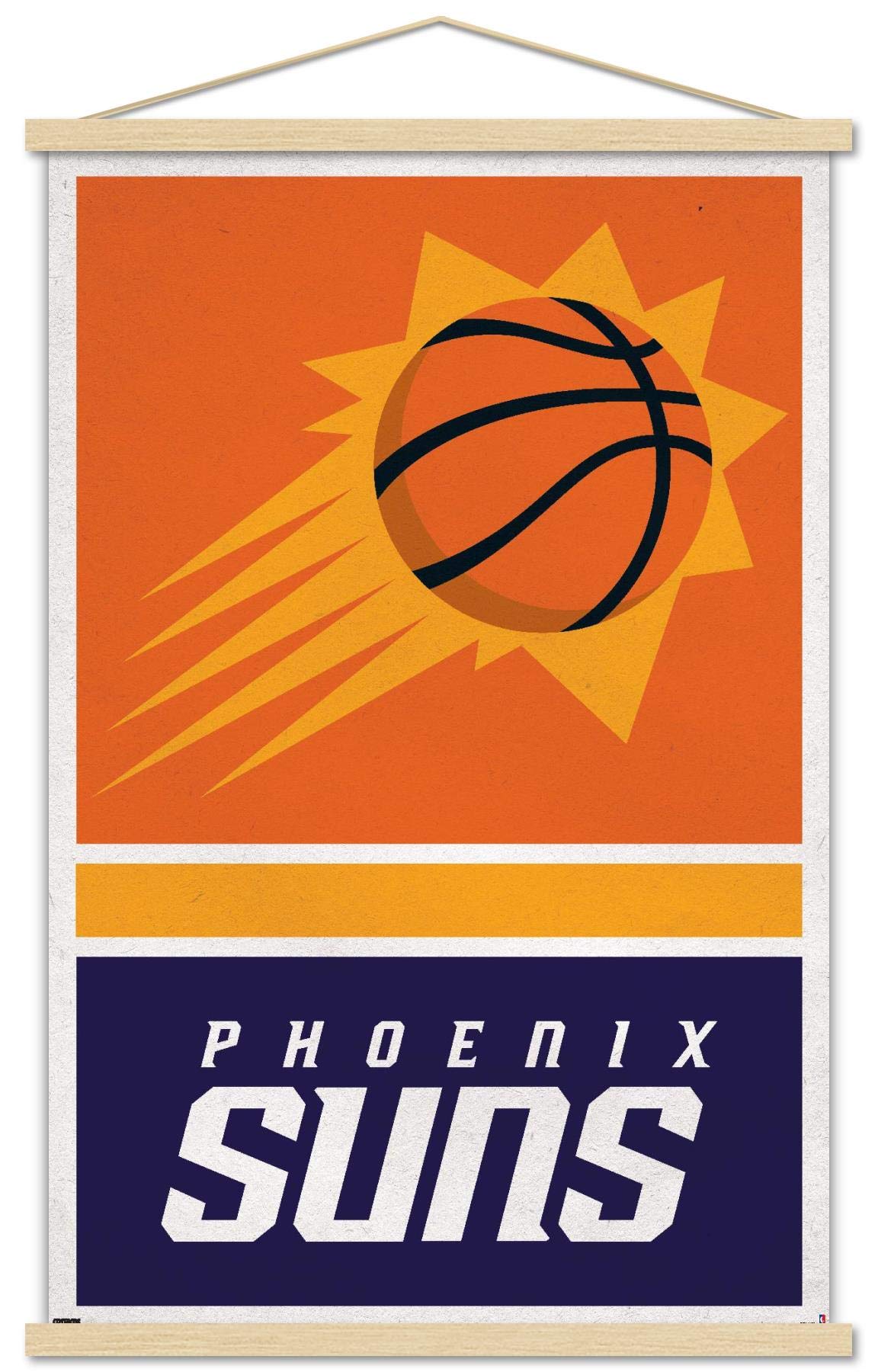 Trends International NBA Phoenix Suns-Logo 20 Wall Poster with Magnetic Frame, 22.375
