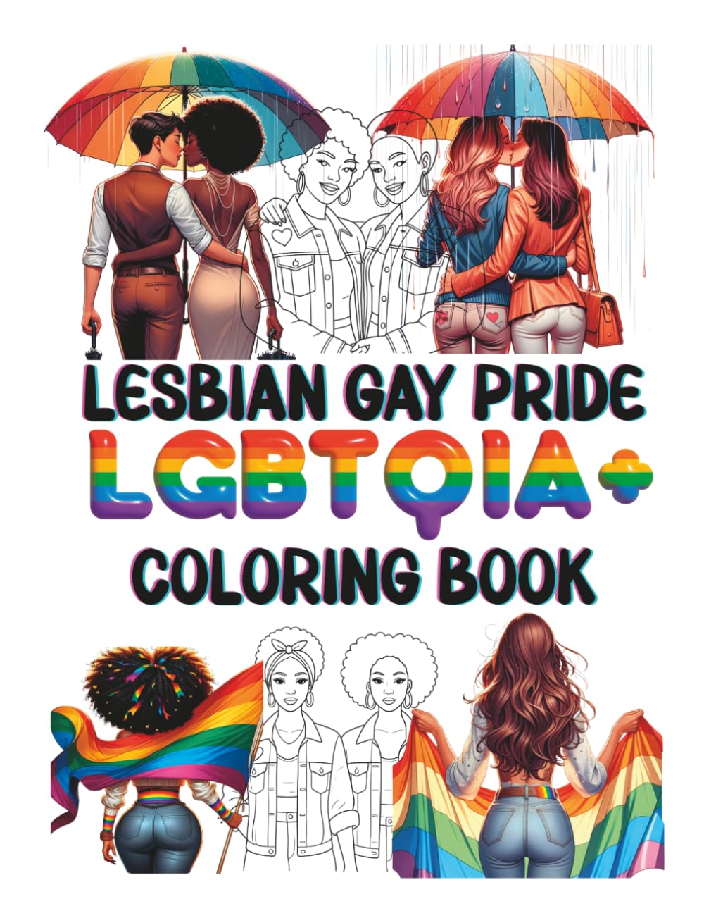 Lesbian Gay Pride LGBTQIA+ Coloring Book: Coloring pages for lesbians that love to relax and color. (LGBTIA+ Gay Pride Shop)