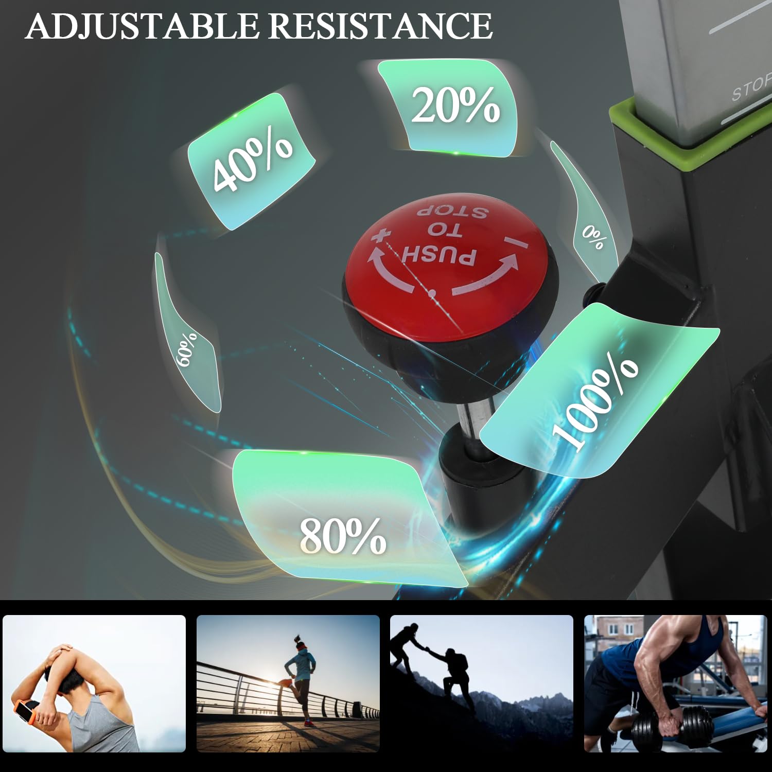 ISE Cyclette Da Casa con Resistenza Regolabile, Cyclette Per Casa con Sensore di Impulso, Porta Celullare, Ruote di Trasporto, Ciclette Per Casa, Cyclette Professionale Sedile e maniglia regolabil