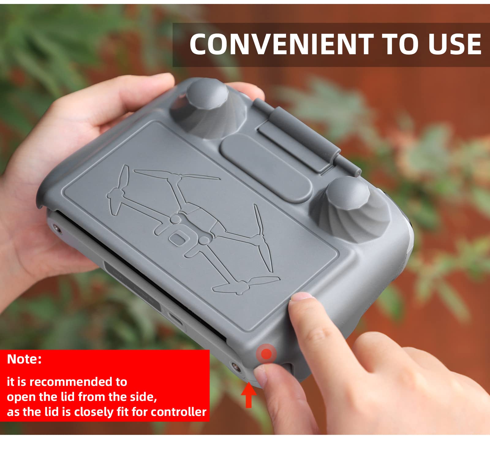 BeisDirect Custodia protettiva per telecomando, copertura parasole per DJI RC2 per DJI Air 3/Mini3 Pro, con cappuccio per telecomando e pannello secondario (RC 2