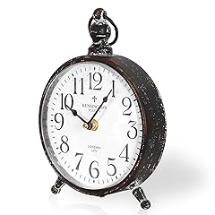 Vintage Metal Desk Clock,Retro Desk and Shelf Clock,Antique Black Decorative Mantel Table Clock for photo Vintage Metal Desk Clock,Retro Desk and Shelf Clock,Antique Black Decorative Mantel Table Clock for