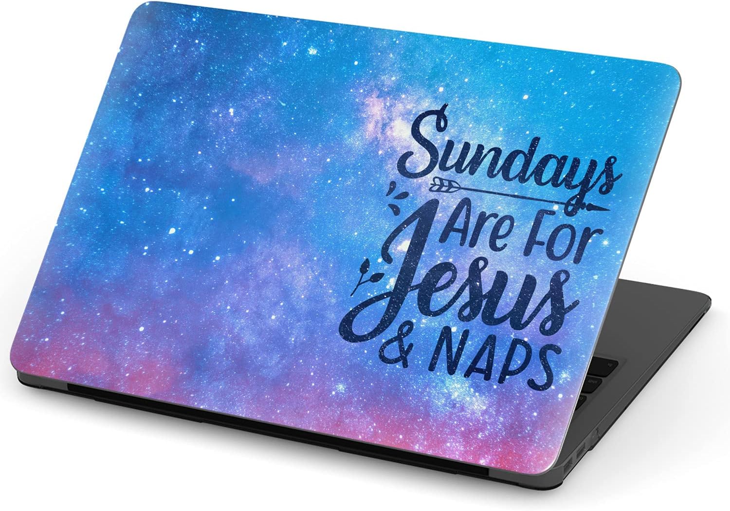 Mertak Hard Case Compatible with MacBook Pro 16 14 Air 15 13 inch M3 M2 M1 Mac 2024 2023 2022 2018 Sundays are for Jesus and Naps Touch Bar Galaxy Laptop Clear Christian Quote Plastic Bible Space