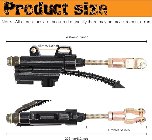 Miniatura 4 de Pinza de freno de disco trasero hidráulica compatible con 70cc 90cc 110cc 125cc 140cc 150cc SSR Baja apollo Taotao Coolster Roketa SDG 107 Pitster