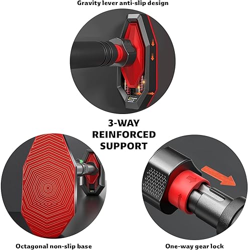 Miniatura 5 de Barra de dominadas para puerta barras de dominadas de entrenamiento de fuerza sin tornillo para marco de puerta, barra de dominadas de ancho