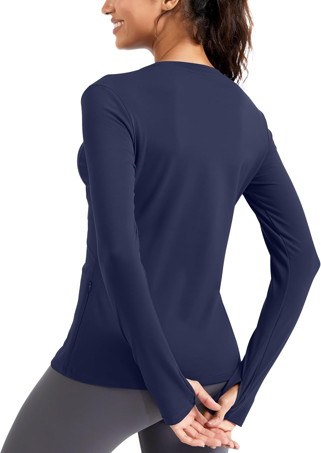 MathCat Thermal Shirts for Women Fleece Lined Long Sleeve Thermal Tops Base Layer Winter Gear Running Athletic Underwear - Image 2